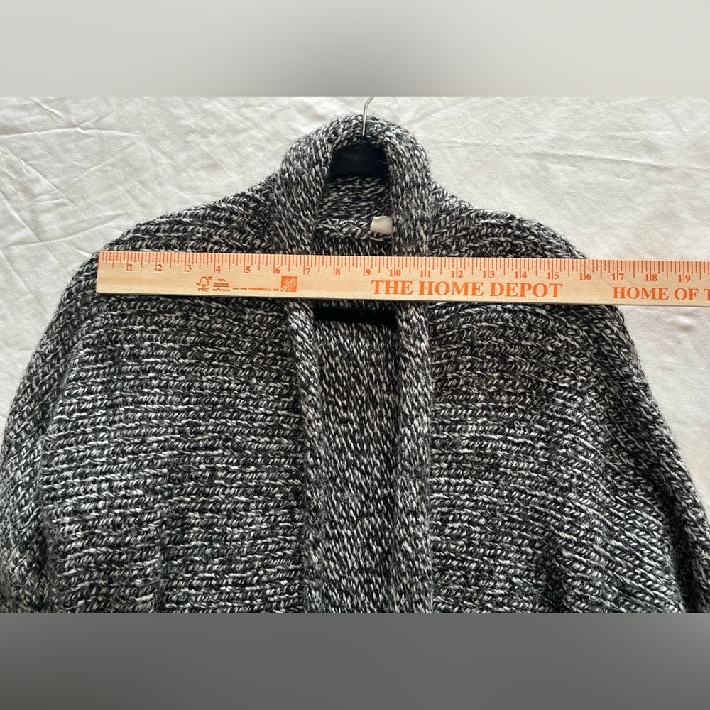 GAP Women's Marled Gray Knit Open Front Cardigan Sweater Shawl Pockets Size XS - Picture 4 of 7